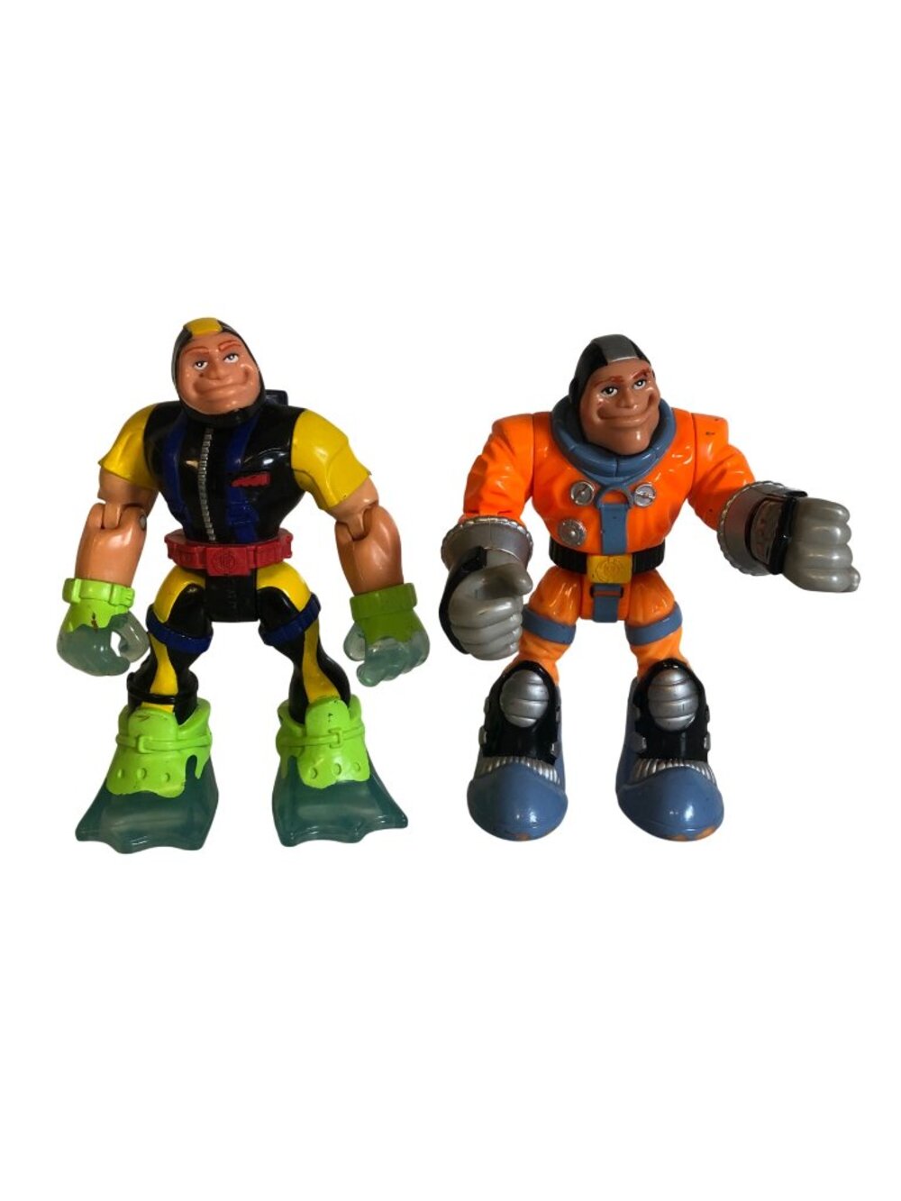 Mattel Rescue Heroes Action Figures 6in Roger Houston 2001 Gil Gripper 2002